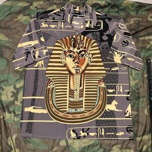 Cool J vintage 90s Egyptian pharaoh AOP club shirt baggy size XXL/26